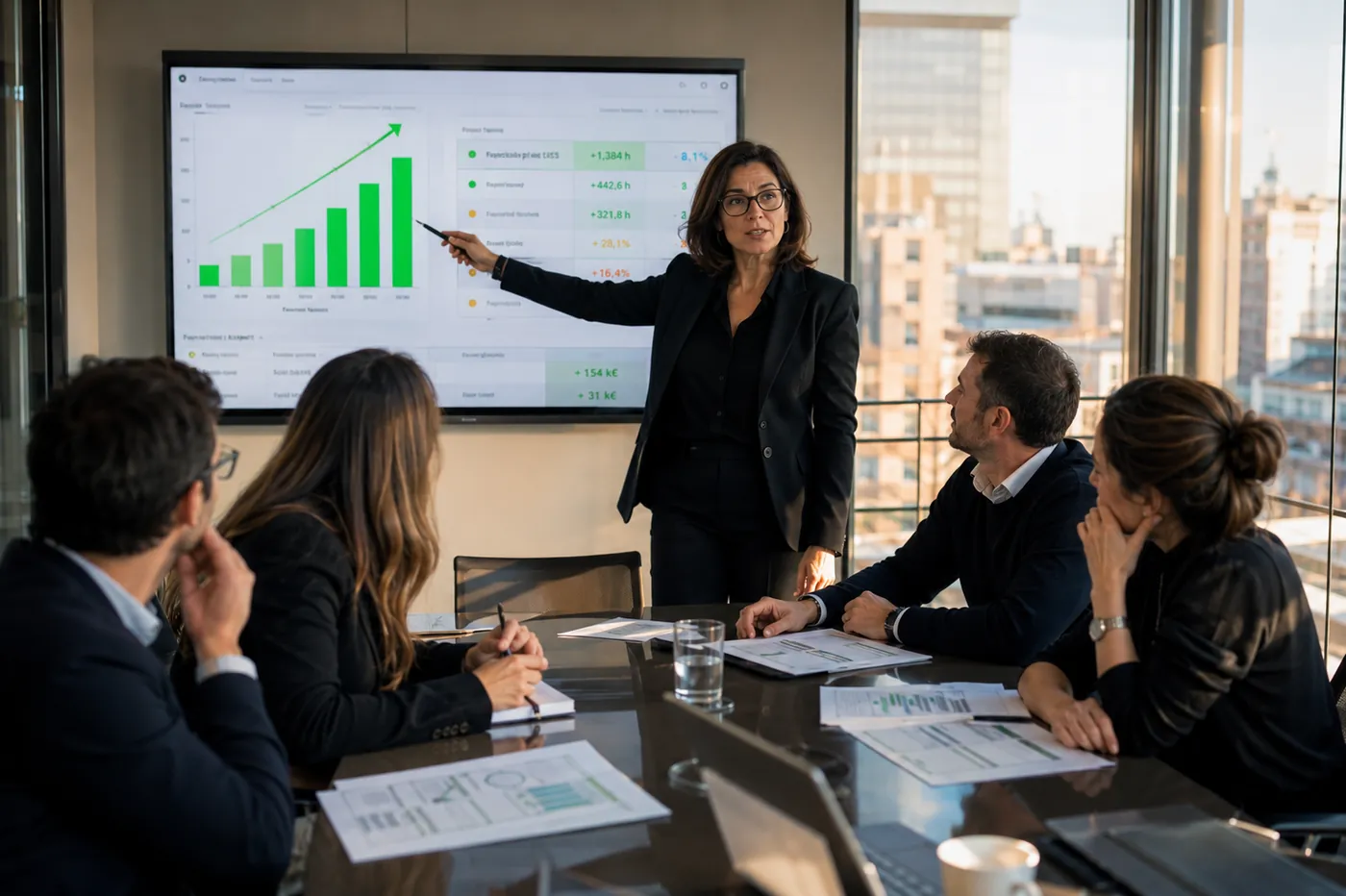 Monthly reporting meeting, AI collaborator results and ROI